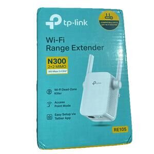 TP-Link N300 WiFi Extender RE105 Single Band WiFi Signal Booster 2.4Ghz (N) B2